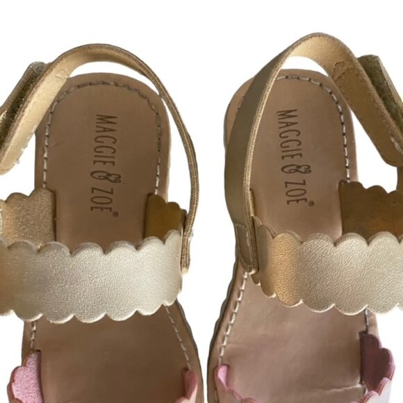 Maggie & Zoe Tan, Gold, White and Pink Sandal 9 - Picture 5 of 7